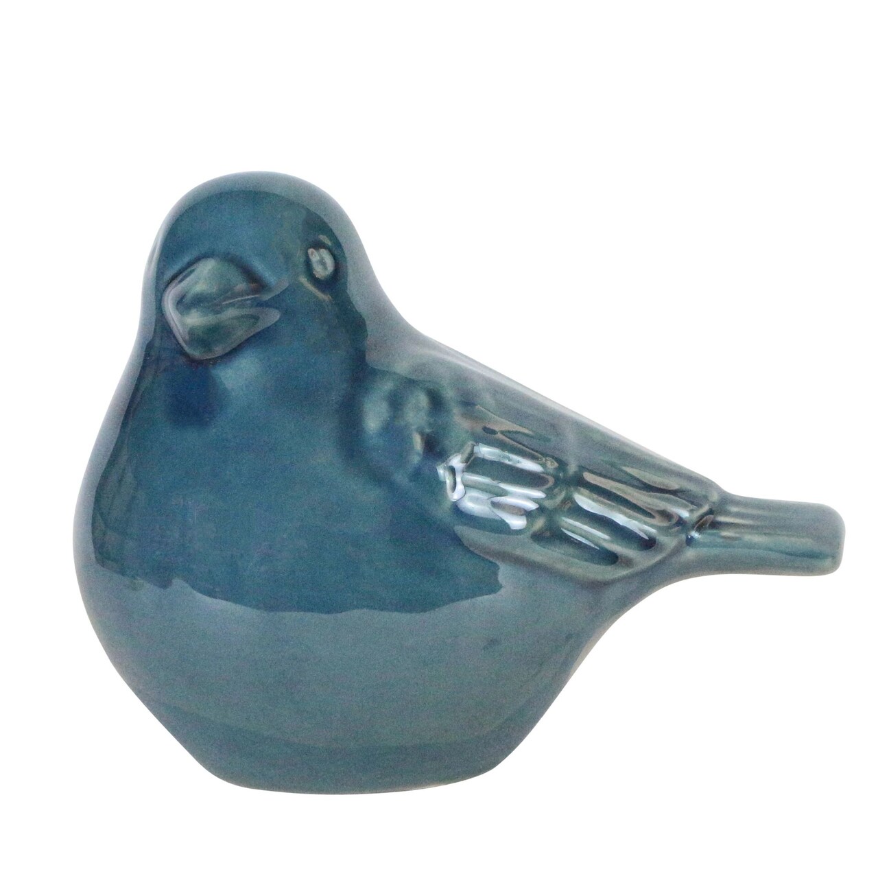 Kingston Living 8" Turquoise Blue Bird Figurine Tabletop Decor